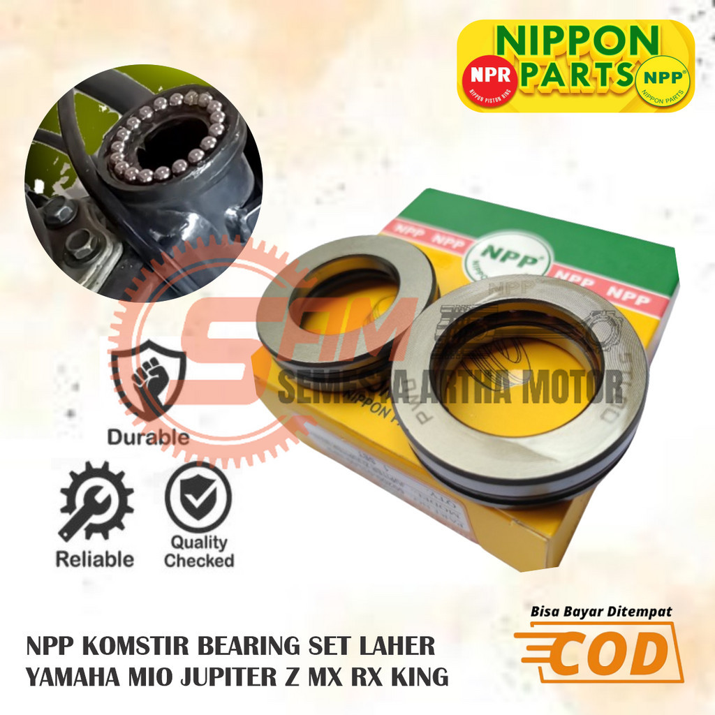 NPP คอพวงมาลัย Yamaha Jupiter Z RX King Mio Soul MX Bearing Set แบริ่งชามแฮนด์รถจักรยานยนต์