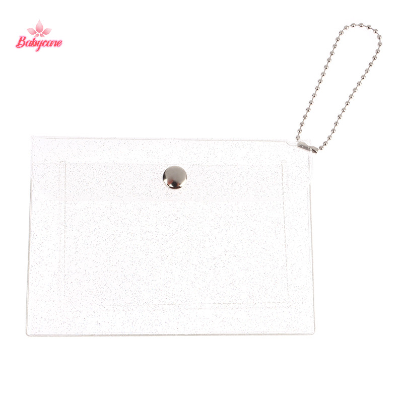 Byce> ใหม่ กระเป๋าสตางค์ PVC ใส กันน้ํา สําหรับใส่บัตรเครดิต บัตรประจําตัวประชาชน 1 ชิ้น