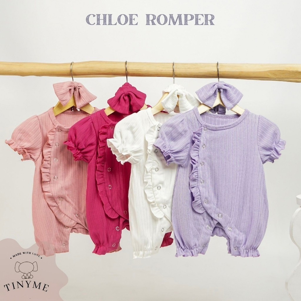 (แถมผ้าพันคอ) 0-18 เดือน BASIC BABY RUFFLE JUMPER | JUMPSUIT ROMPER CHILDRENS CLOTHING แคตตาล็อก TMT