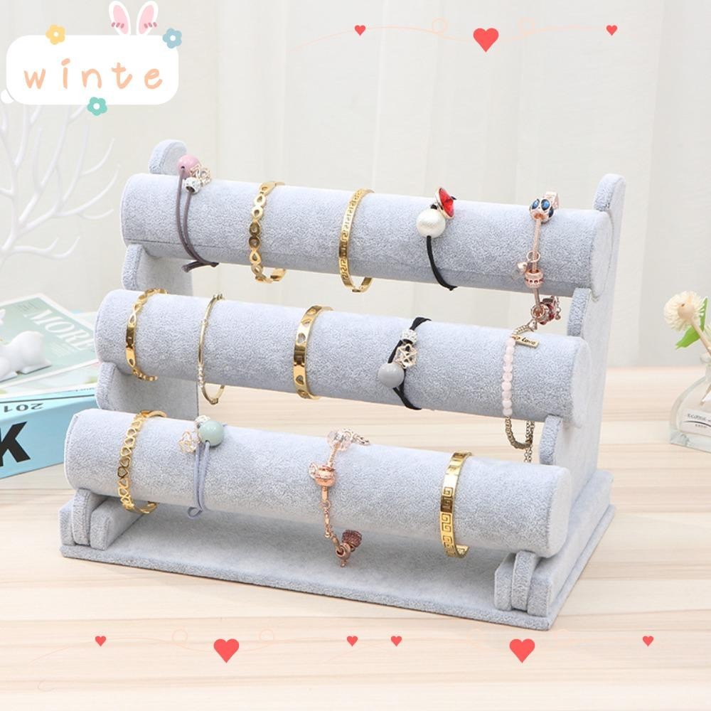 Winte ชั้นวางเครื่องประดับ สร้อยข้อมือ ที่คาดผม แบบสองชั้น อเนกประสงค์ ทนทาน