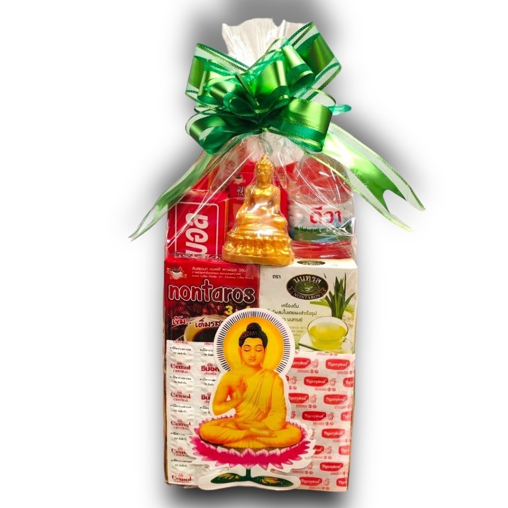 B71สังฆทานB71 ชุดเครื่องไทยธรรมประกอบด้วยพระพุทธรูปภาคกราบและของบริวารทั้งหลาย อย่างดี