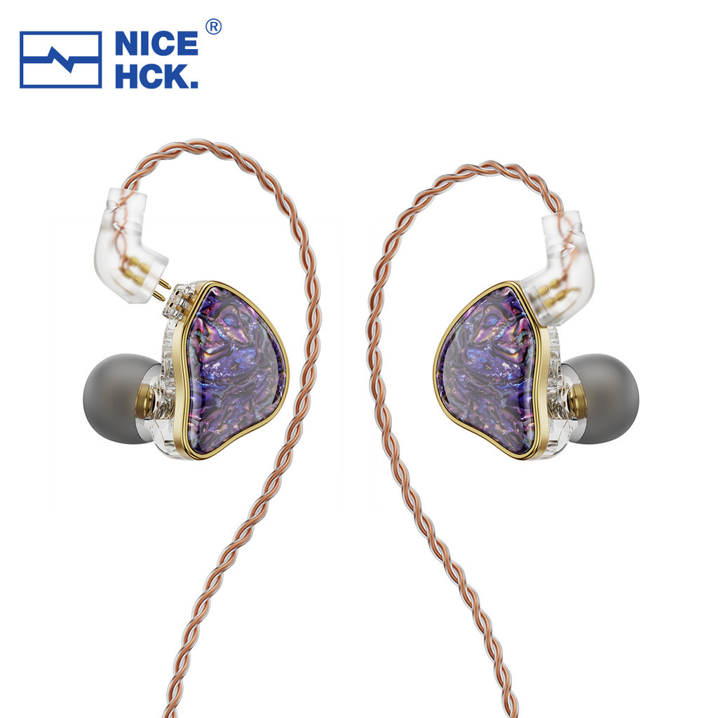 Nicehck DB2 ชุดหูฟังไมโครโฟน อินเตอร์เฟซ 1DD+1BA ไดรเวอร์คู่ IEM HiFi 0.78 มม. 2Pin อินเตอร์เฟซเสียงเบส