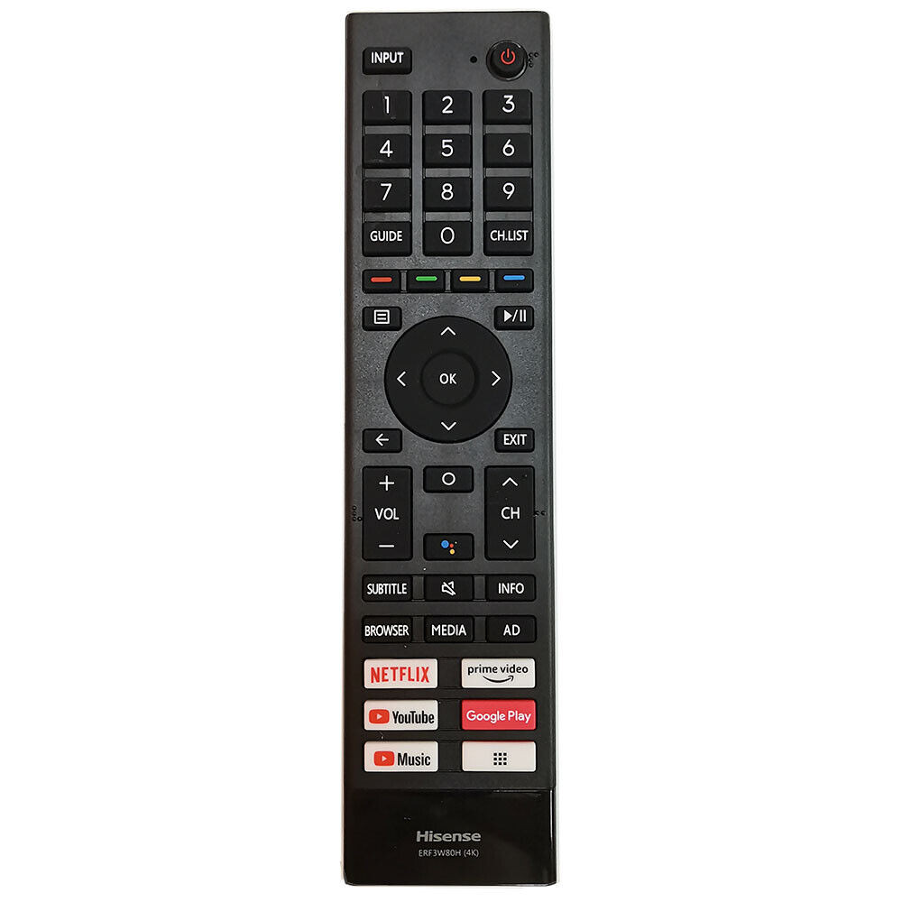 ใช้ ERF3W80H(4K) สําหรับ Hisense TV Voice รีโมทคอนโทรล W YouTube Google