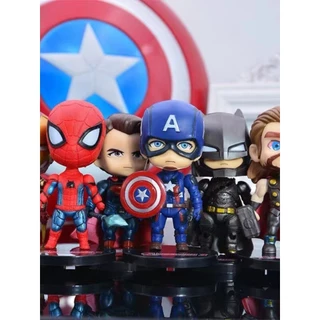 สถานที่ท้องถิ่น 6 ชิ้น/เซ็ต Marvel The Avengers Spider Man Iron Man Superman Batman อะนิเมะรูป COD สต็อกรูปตุ๊กตาของเล่นสําหรับของขวัญเด็กคอลเลกชันเครื่องประดับรถบ้านเค้กตกแต่ง