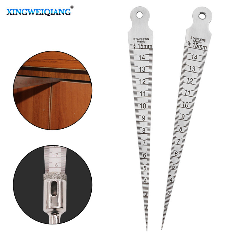 1-15 มม.Wedge Feeler Gauges สําหรับการวัด Clearance ไม้บรรทัด Gap ไม้บรรทัดฟิลเลอร์วัด Probes ความหนาเมตรไม้บรรทัดเหล็ก
