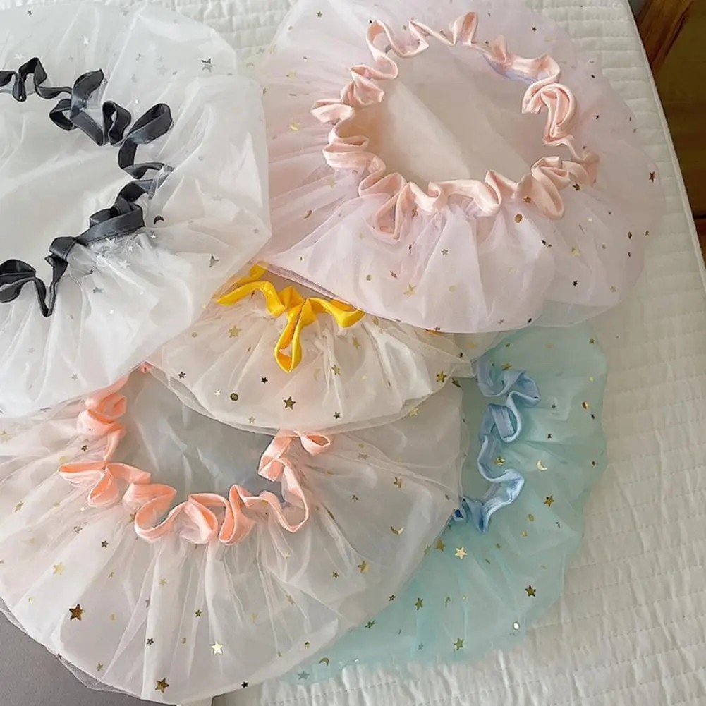 [ขายดี] หมวกอาบน้ํา พลาสติก หนา สองชั้น ลายดวงจันทร์ ดาว ตาข่าย นํากลับมาใช้ใหม่ได้ หลากสีสัน สําหรับผู้หญิง สุภาพสตรี แต่งหน้า สปา ร้านทําผม หมวกอาบน้ํา - รูปที่ 2