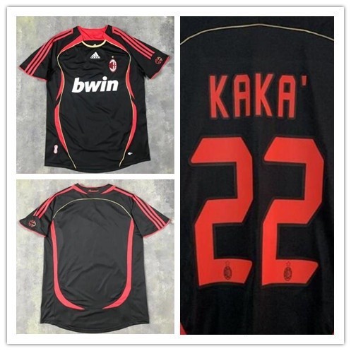 เสื้อเชิ้ต ลายทีมชาติฟุตบอล Kaka Milan 2006 2007 ac สไตล์เรโทร