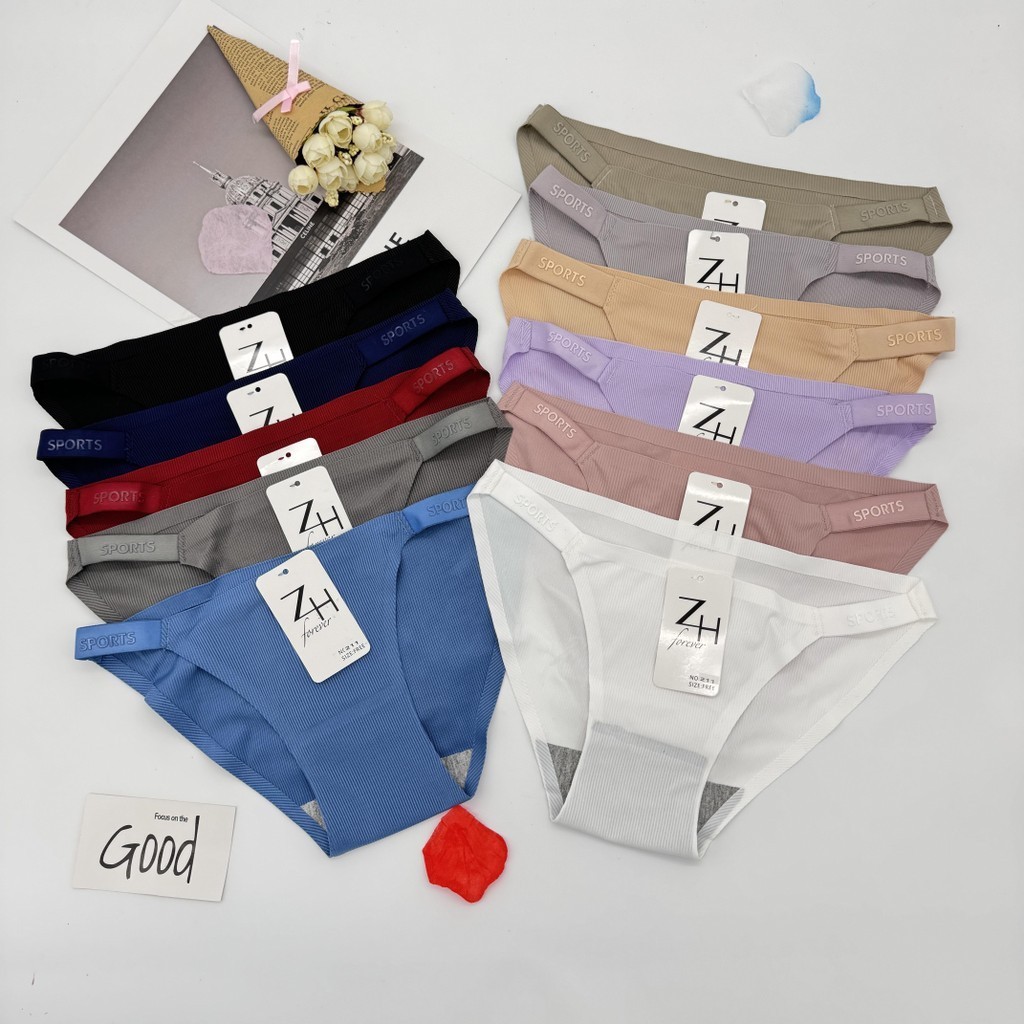 ZH-FOREVER.211กางเกงชั้นในไร้ตะเข็บผ้าลื่น  กางเกงในผู้หญิง
