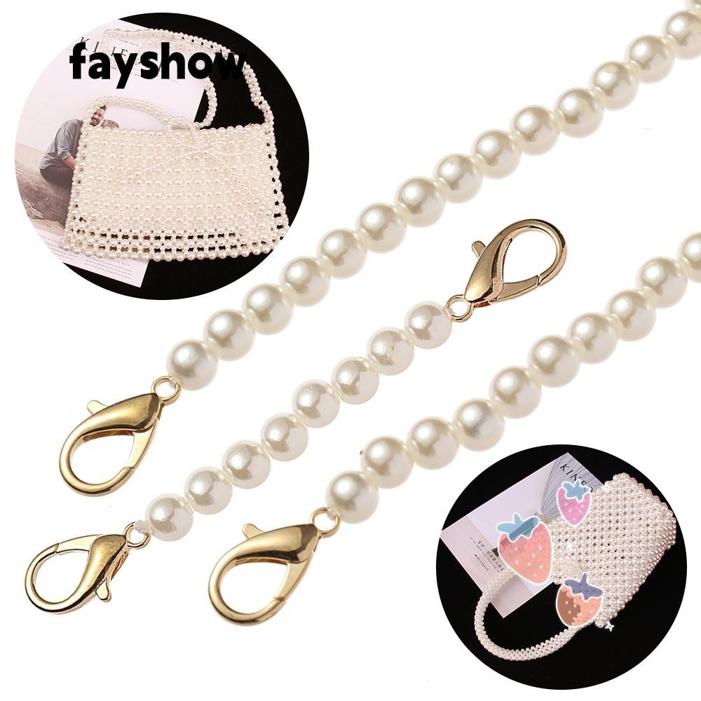 Fay สายคล้องกระเป๋า ประดับลูกปัดไข่มุก 14 ขนาด คุณภาพสูง แบบเปลี่ยน สําหรับกระเป๋าถือ กระเป๋าสะพายไหล่ DIY
