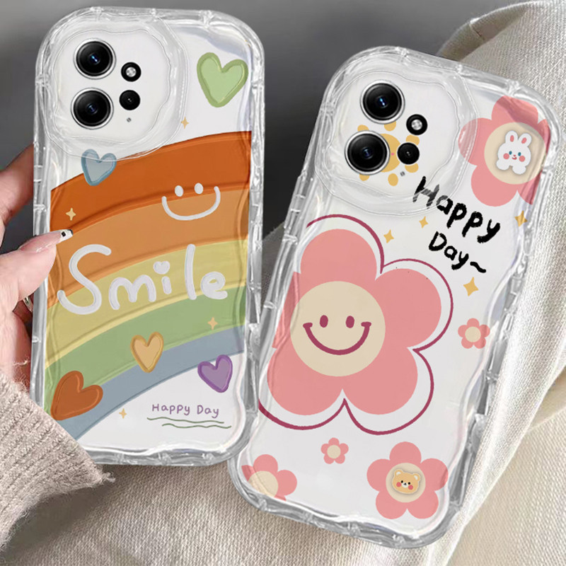 เคส Redmi note 12 4G ใส กันกระแทก ป้องกันกล้อง ดอกไม้ ขอบนิ่ม TPU เคสโทรศัพท์ กรณีป้องกันโทรศัพท์มือถือ