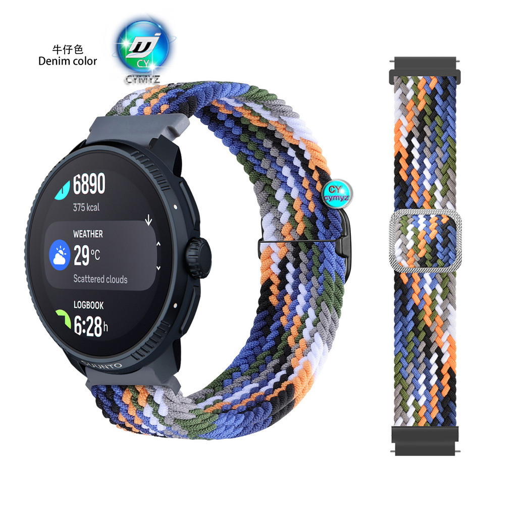 for Suunto Race / Suunto Vertical สาย สายนาฬิกา สายไนลอนถัก สำหรับนาฬิกาอัฉริยะ นาฬิกาอัฉริยะ สายรัด