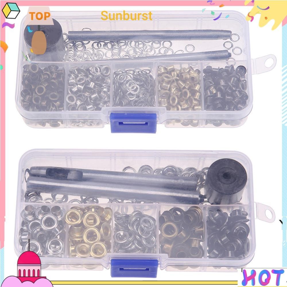 ชุดตาไก่โลหะ พร้อมเครื่องมือเคาะ สําหรับเครื่องหนัง DIY [Sunburst11.th]