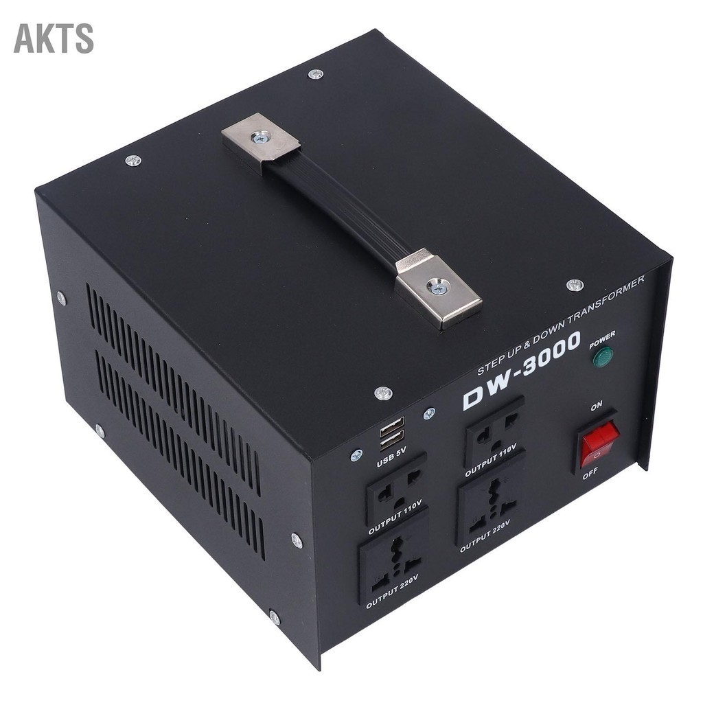 AKTS หม้อแปลงแปลงแรงดันไฟฟ้า 3000W หลาย 110V ถึง 220V Step Up Buck แรงดันไฟฟ้า AC Converter