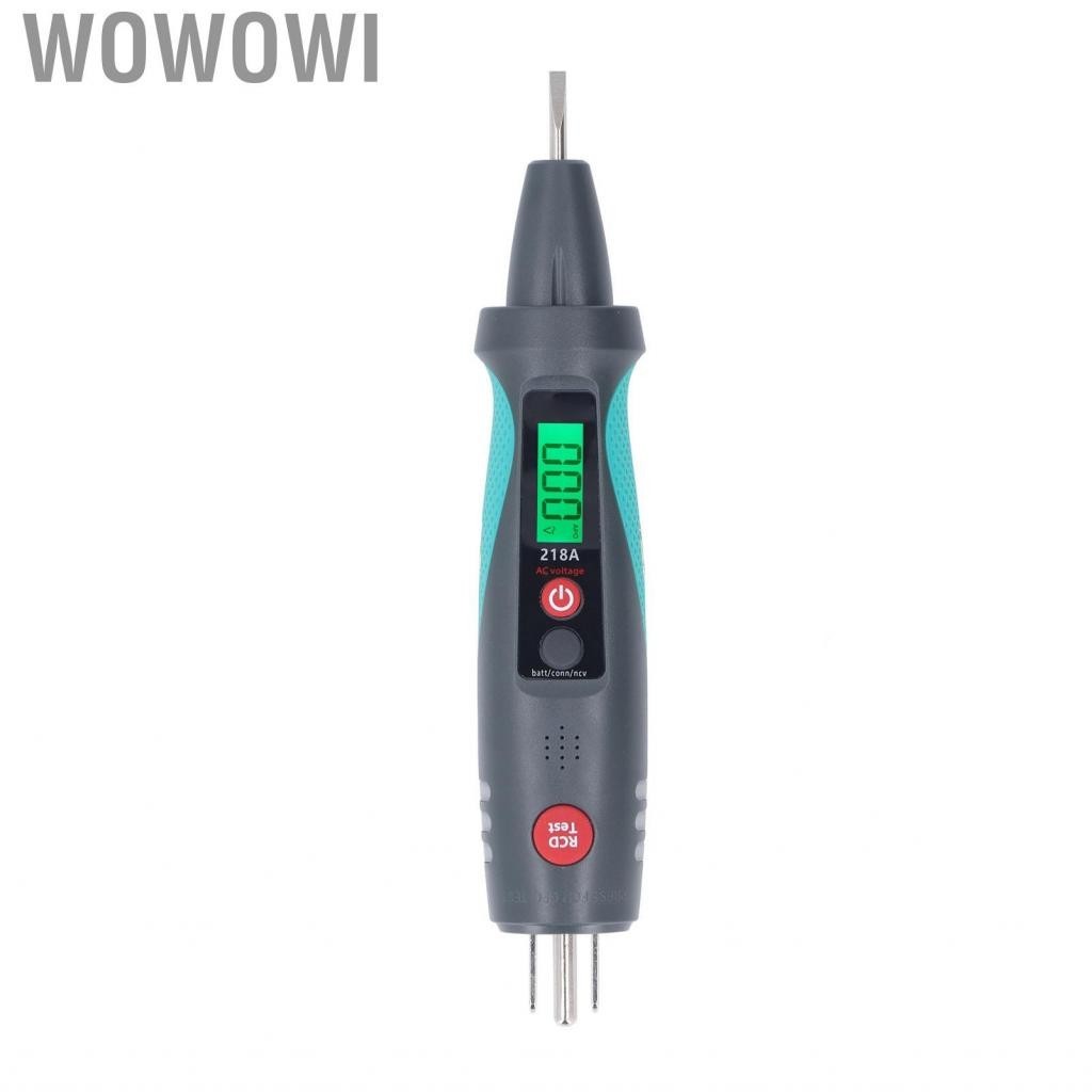 Wowowi Electrical Tester Easy To Read 218A AC12V‑300V Socket Non Contact LCD Display Multifunctional with Flashlight for