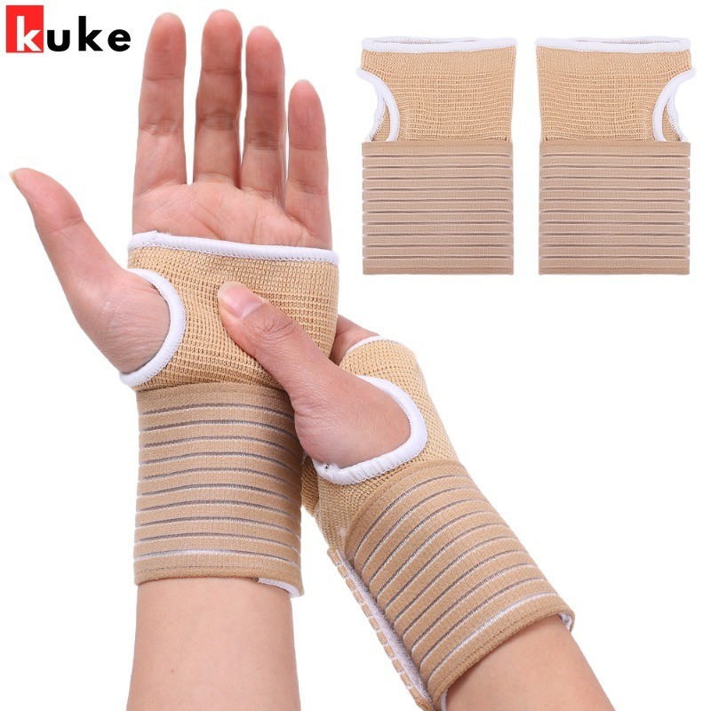สายรัดข้อมือ ผ้าไนล่อน แบบยืดหยุ่น อุปกรณ์เสริม สําหรับออกกําลังกาย เล่นฟิตเนส โรคข้ออักเสบ