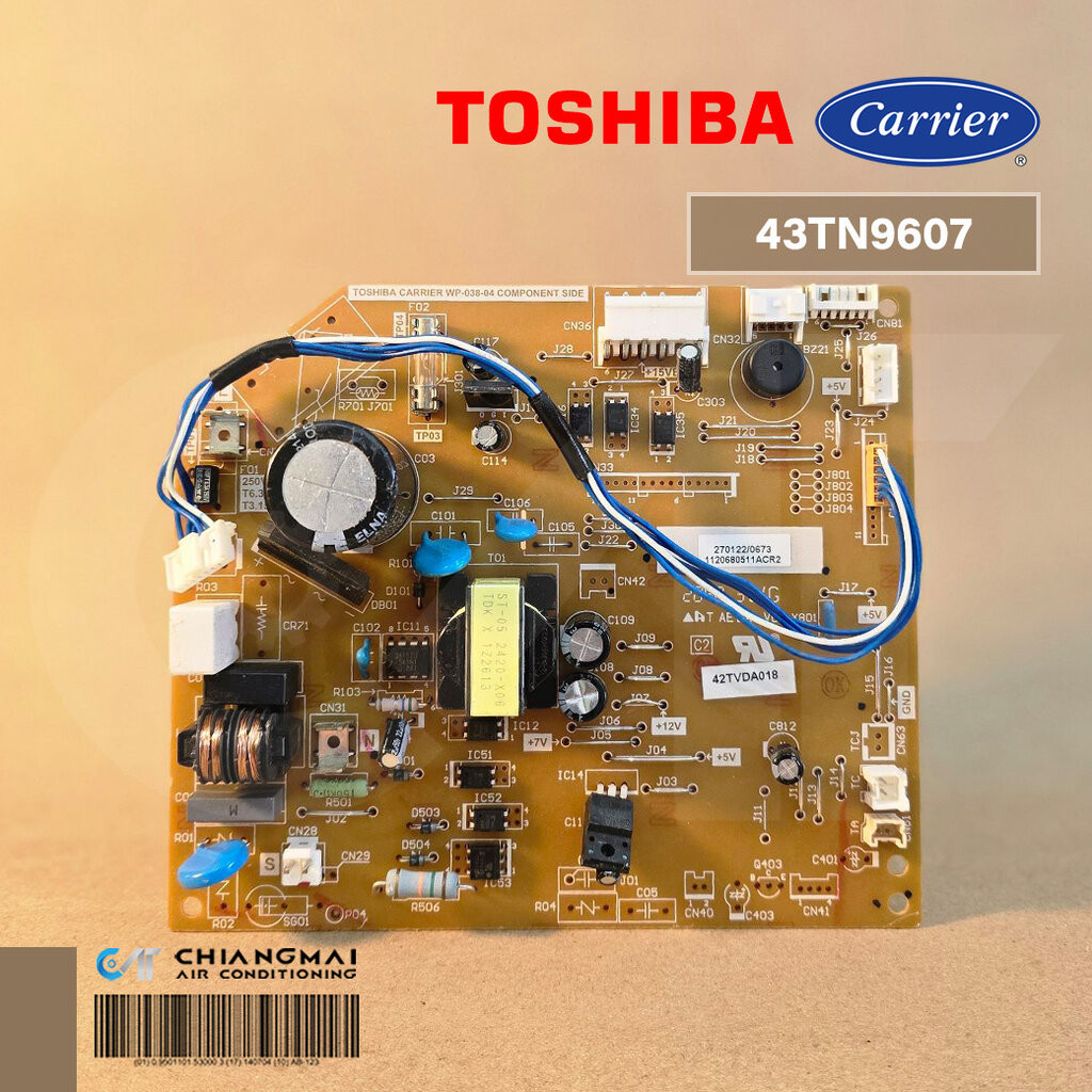 43TN9607 (แกะเครื่อง) แผงวงจรแอร์ Carrier แผงบอร์ดแอร์แคเรียร์ บอร์ดคอยล์เย็น รุ่น 42TVDA018