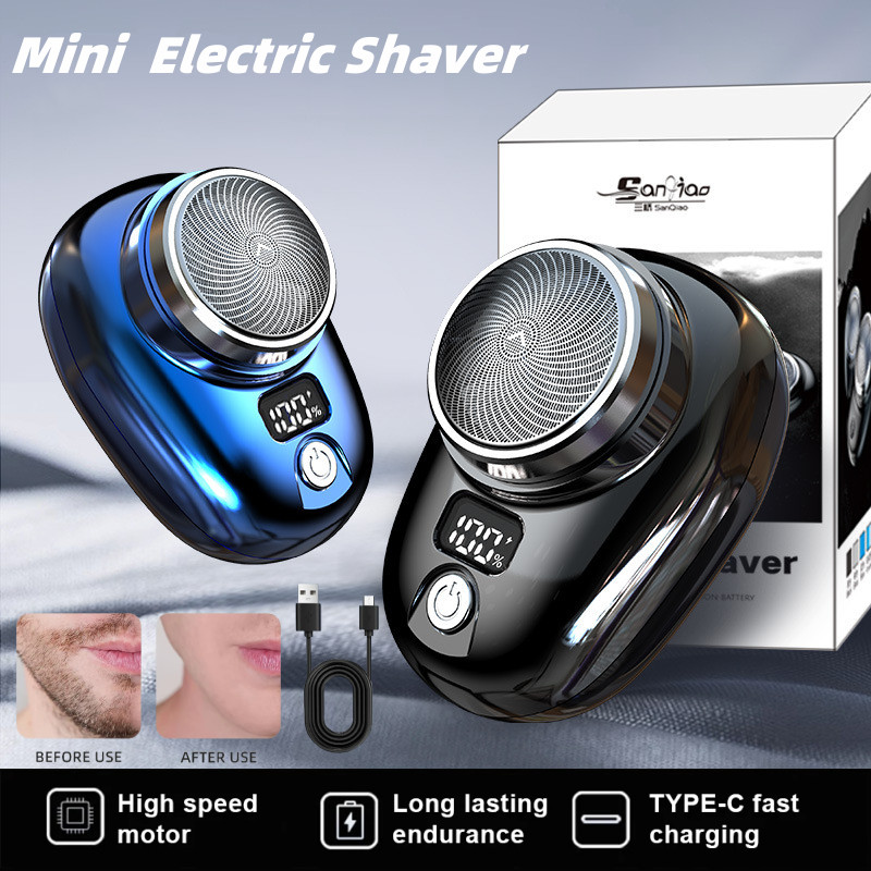 เครื่องโกนหนวดไฟฟ้า ขนาดเล็ก แบบพกพา ชาร์จ USB กันน้ํา สําหรับผู้ชาย เหมาะกับการเดินทาง บ้าน รถยนต์