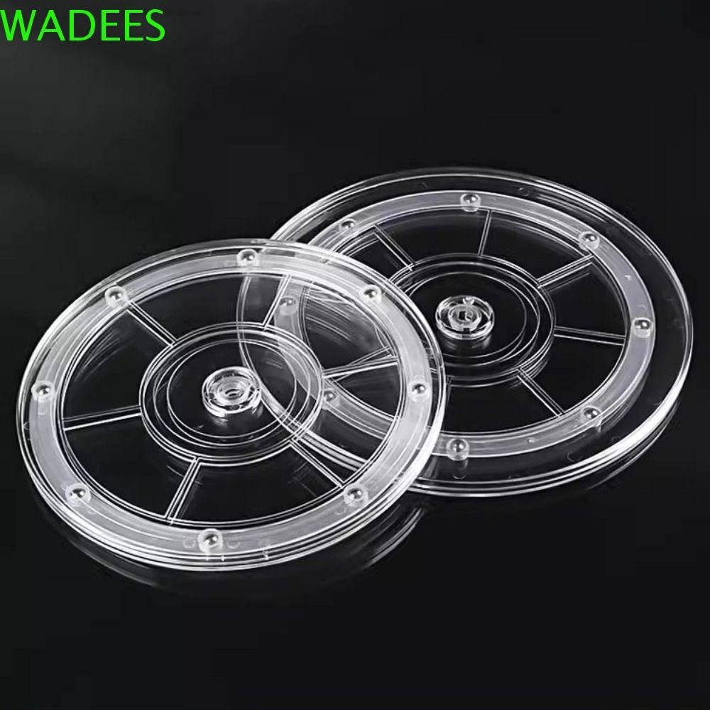 Wadees แท่นวางทีวี อะคริลิคใส หมุนได้ 360 องศา ฐานกลม พลาสติกใส 360 องศา