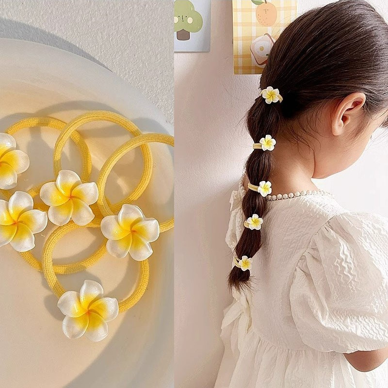 5 ชิ้น แฟชั่นเกาหลี หวาน น่ารัก สีเหลือง ดอกไม้ กิ๊บติดผม รูปที่ 4