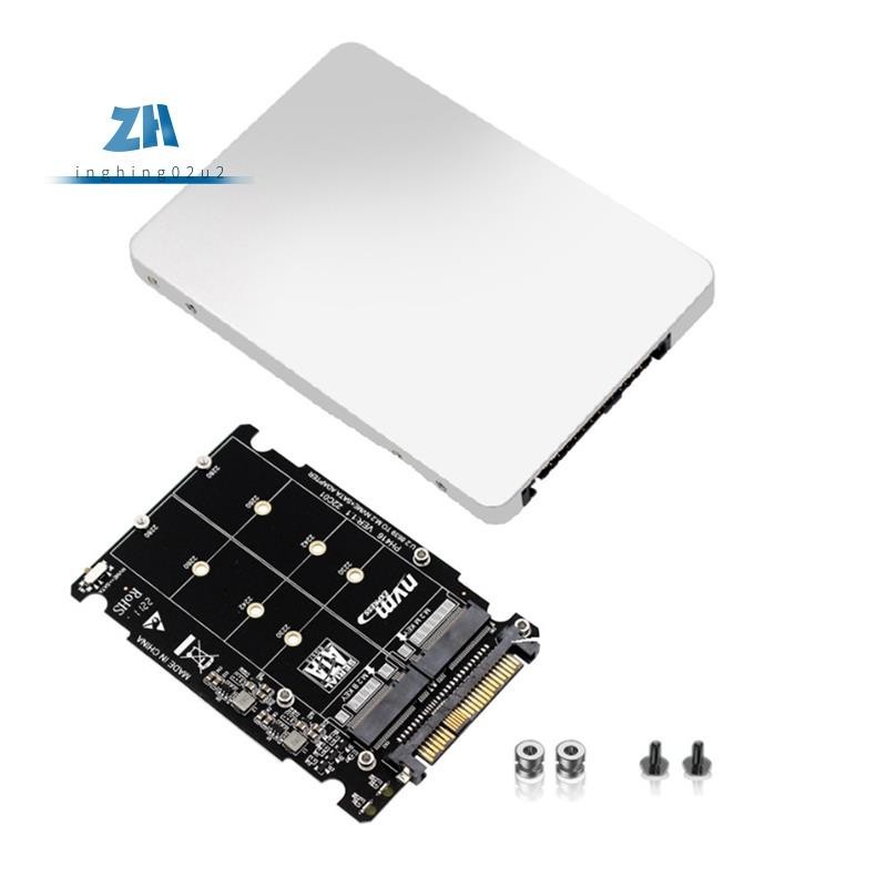 อะแดปเตอร์แปลง M.2 SSD เป็น U.2 2in1 M.2 NVMe และ SATA-Bus NGFF SSD เป็น PCI-E U.2 SFF-8639 PCIe M2