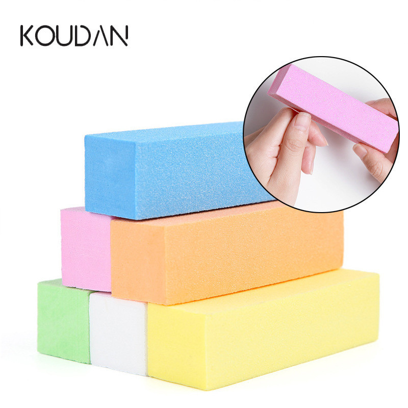 แถบฟองน้ํา หลากสี สําหรับตกแต่งเล็บมือ เล็บเท้า 6 ชิ้น KOUDAN