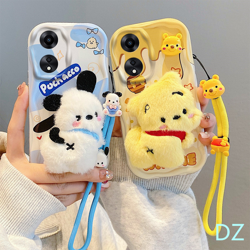เคส Oppo A58 A78 A98 กรณีโทรศัพท์มือถือ ตุ๊กตาน่ารัก สร้อยข้อมือ TYMR