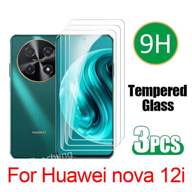 ฟิล์มกระจกนิรภัยกันรอยหน้าจอ แบบเต็มจอ สําหรับ Huawei nova 12i Huaweinova12i 4G 2024 3 ชิ้น