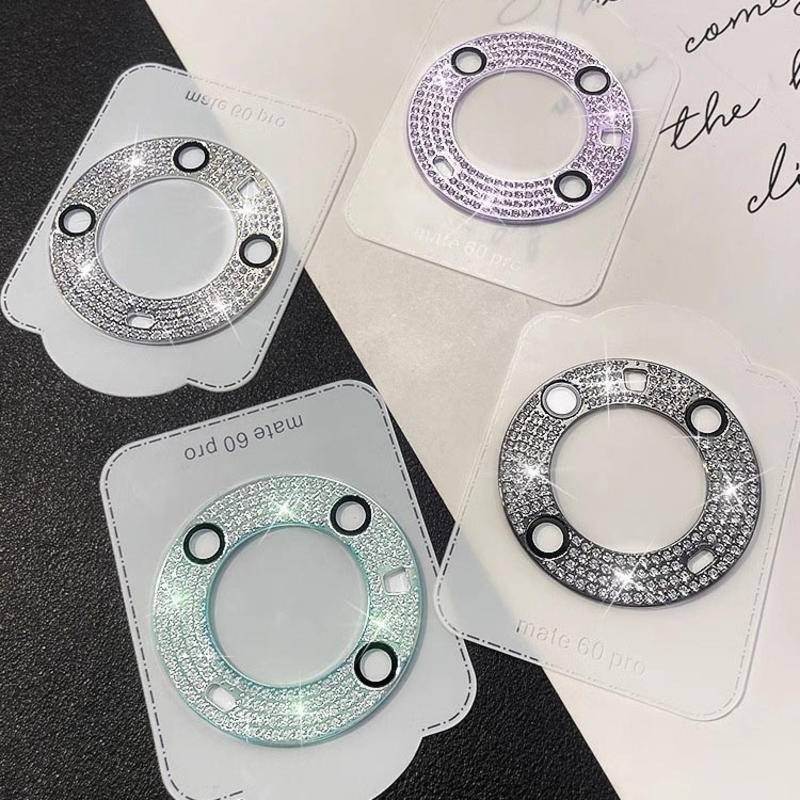 Huawei Mate60 Mate60Pro Mate60Pro + Mate60Plus Mate60 + คุณภาพสูง Bling Glitter เพชรโลหะกล้องเลนส์ฟิ