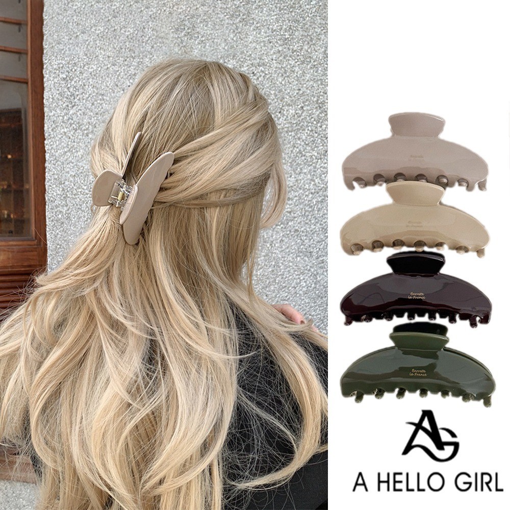 กิ๊บติดผม รูปกรงเล็บปลาฉลาม สีทอง แบบเรียบง่าย สไตล์เกาหลี สําหรับผู้หญิง