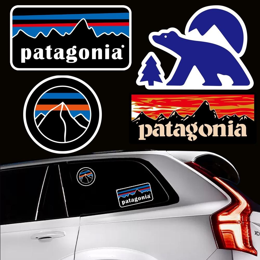 สติกเกอร์ ลาย Patagonia แฟชั่นสร้างสรรค์ สไตล์ญี่ปุ่น สําหรับติดตกแต่งรถยนต์ ตั้งแคมป์กลางแจ้ง