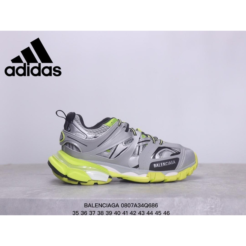 Balenciaga x Adidas   Track Forum Trainers 3.0 Hybrid Low Top Retro Running Sneakers รองเท้าผ้าใบผู้ชาย รองเท้าวิ่ง รองเ