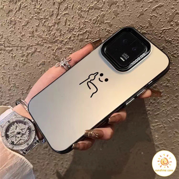 ท่าทางที่เป็นมิตรเคสโทรศัพท์มือถืออินเทรนด์ระดับไฮเอนด์สุดเท่ ไอโฟน11 For iPhone12 13 14 15Pro MAX X XS XR XS 7 8Plus SE