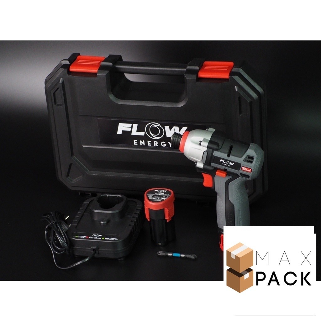 สว่านไร้สาย Brushless FLOW รุ่น FD-4 ขนาด 12 V / FLOW ENERGY FD-4 / เหมาะสำหรับงานขันสกรู เล็กแต่แรง