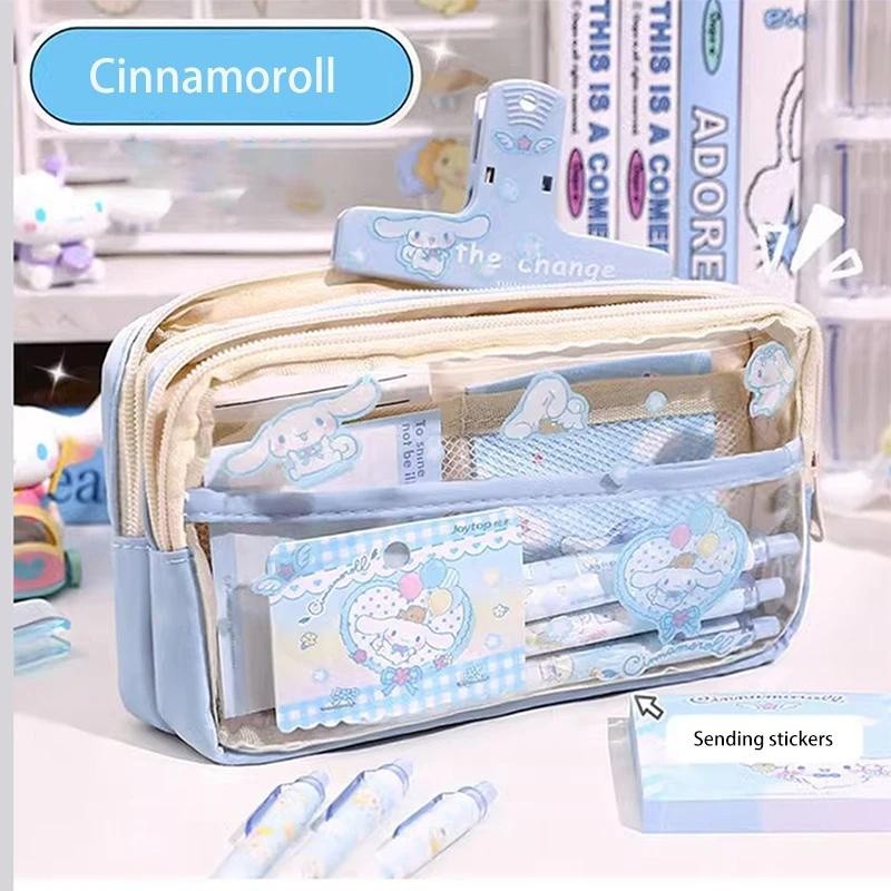 SANRIO กระเป๋าดินสอ 9 ชั้น ลายการ์ตูนอนิเมะ My Melody Kuromi Cinnamoroll น่ารัก เหมาะกับของขวัญ สําหรับนักเรียน