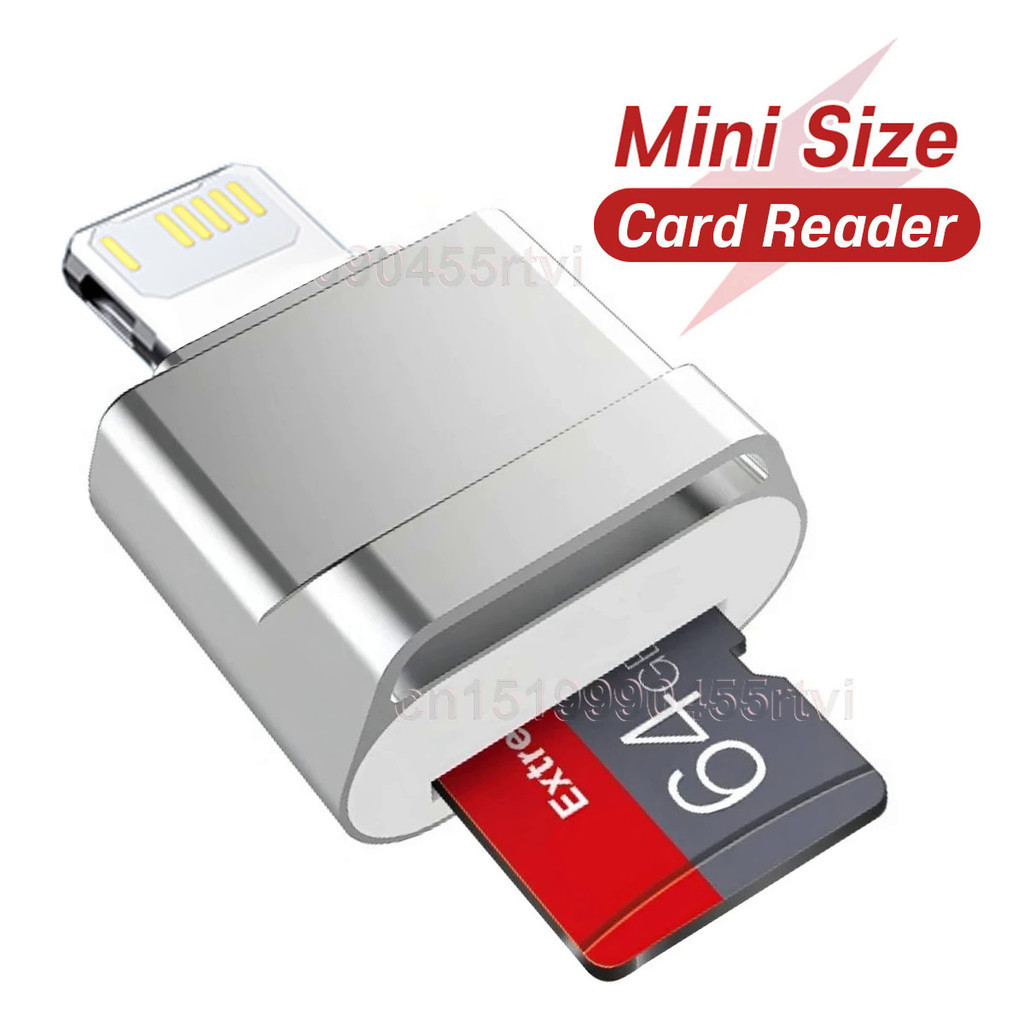 อะแดปเตอร์การ์ดรีดเดอร์ Micro SD TF ขนาดเล็ก สําหรับเครื่องอ่านการ์ดหน่วยความจํา OTG ภายนอก iPh14 13 12 11 Pro Max