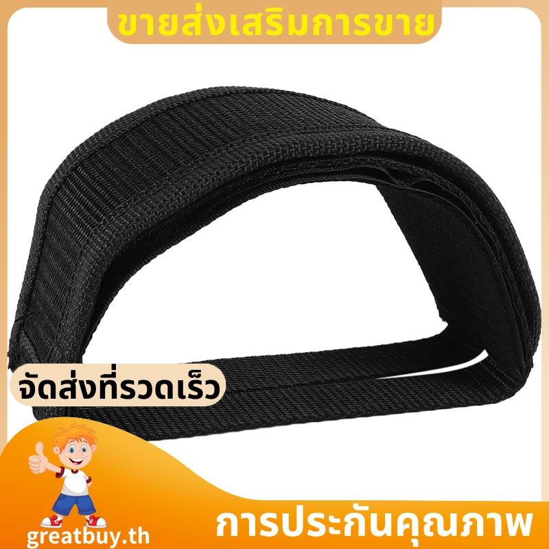 Fixed Gear Fixie BMX Bike จักรยาน Anti-slip สายรัดกาวคู่ Pedal Toe Clip Strap Belt สีดํา. greatbuyth