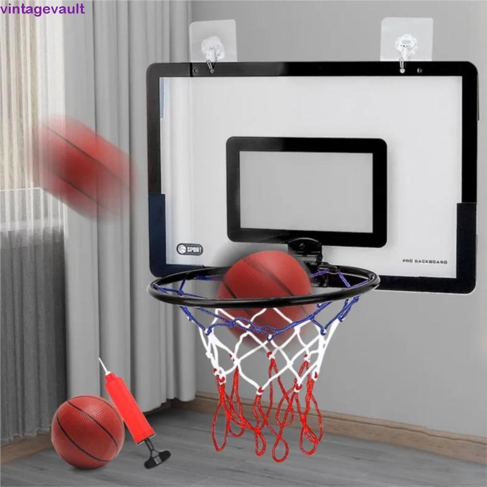 Vintagevault Mini Basketball Hoop สําหรับเด็ก, Game Backboard Indoor Basketball Hoop Set, Funny Fold