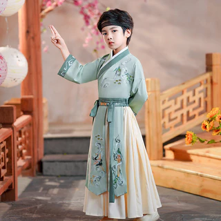 ชุดฮันฟู จีนโบราณ เครื่องแต่งกาย ชุดนักเรียน สำหรับเด็กผู้ชาย