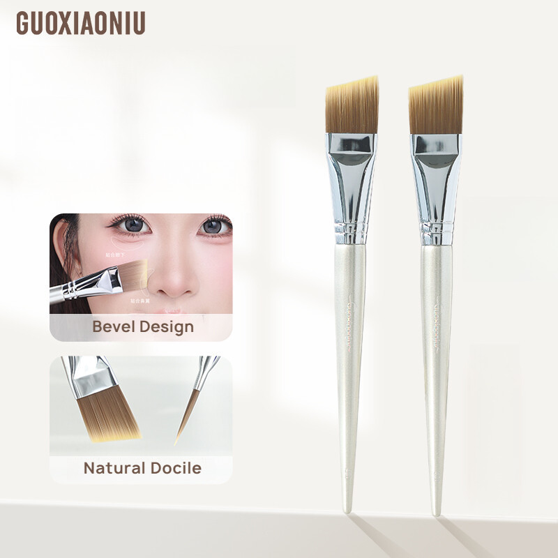 GUOXIAONIU แปรงรองพื้น 401 คอนซีลเลอร์เครื่องมือแต่งหน้ารองพื้นชนิดน้ําแปรงแต่งหน้าหัวแบน