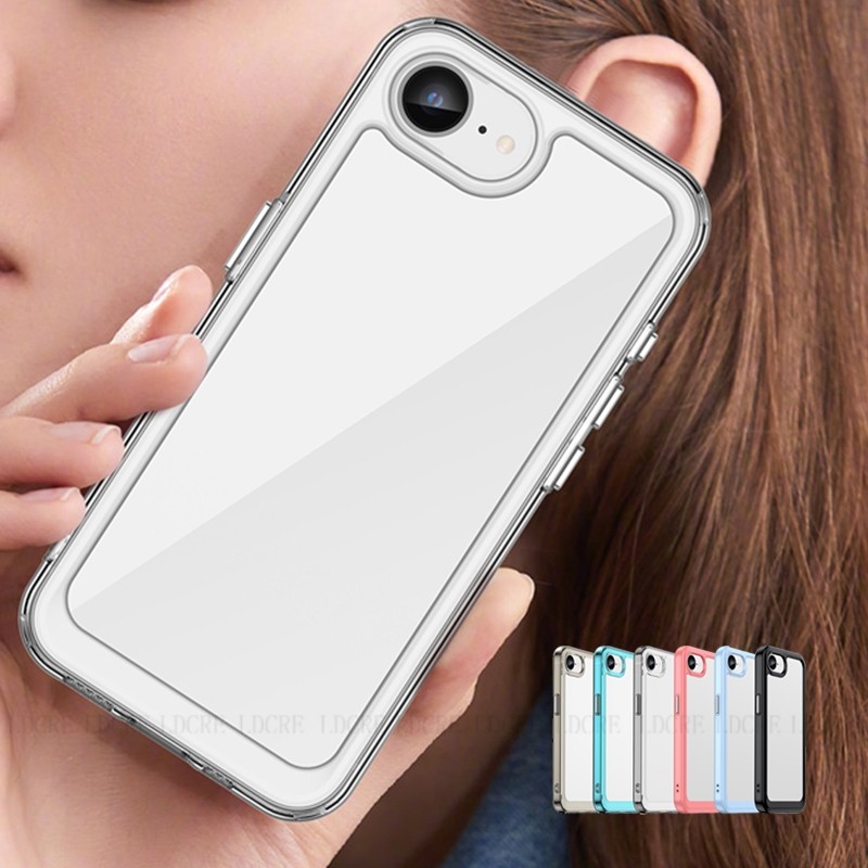 สําหรับ iPhone SE 2025 ฝาครอบ iPhone SE 4 2025 SE4 16 15 14 13 Pro Max 16Plus 14 13 mini สีกันกระแทก