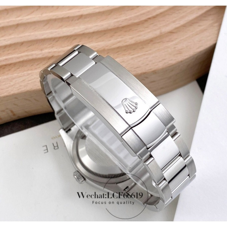 นาฬิกาแฟชั่นสำหรับผู้ชาย หน้าปัดสีน้ำเงิน แสดงวันที่ นาฬิกา Datejust นาฬิกาแฟชั่นทันสมัย นาฬิกา ROLEX สไตล์หลากหลาย สายสแตนเลส นาฬิกาอัตโนมัติ