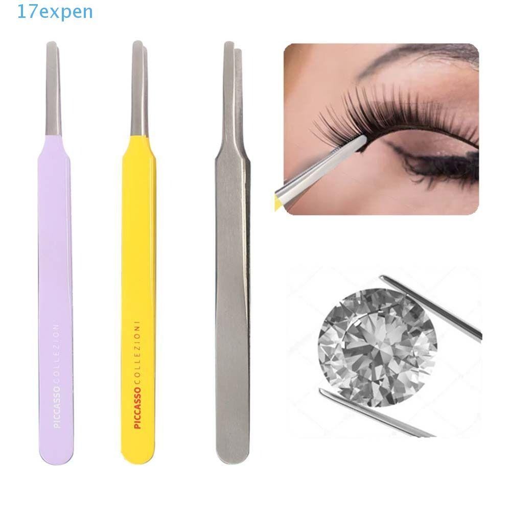 Expen แหนบติดขนตาปลอม อเนกประสงค์ ปลายกลม แบบบีบเรียบ เพื่อความแม่นยํา
