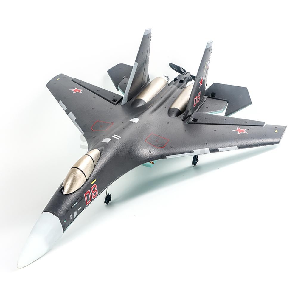 อัพเกรดมอเตอร์ไร้แปรง SU-35 Fighter QF009 375mm Wingspan 3D/6G Switchable 6 แกน Gyro 2.4G 4CH EPP RC