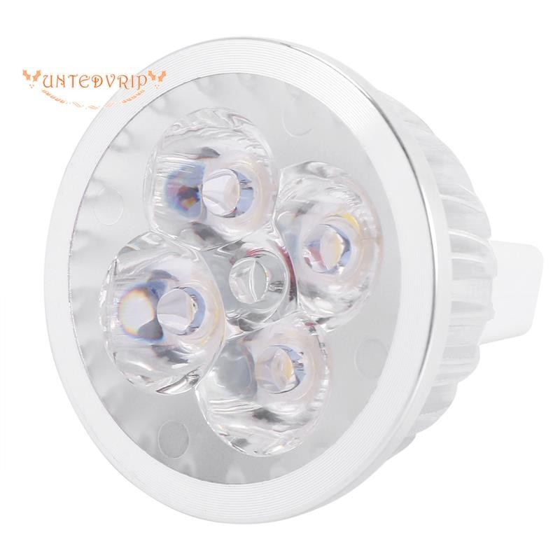 🔥หลอดไฟสปอตไลท์ Led 1W GU5.3 MR16 12V สีขาวอบอุ่น 4 ชิ้น