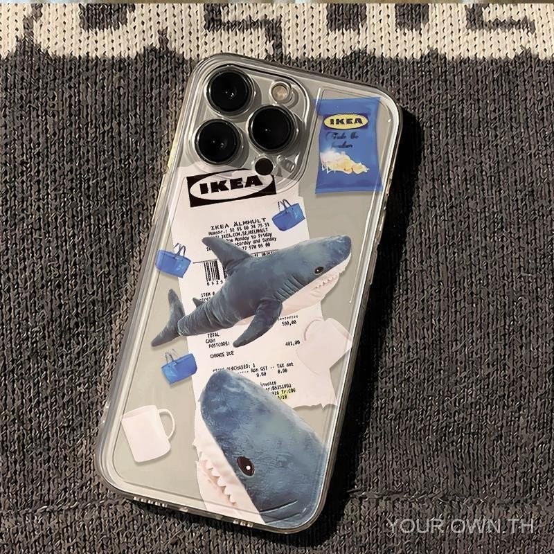 เคสโทรศัพท์มือถือนิ่ม ลายตุ๊กตาปลาฉลามอวกาศ ขนาดเล็ก สําหรับ Apple Iphone 15 14 12 1311 12 11promax xsmax xs xr