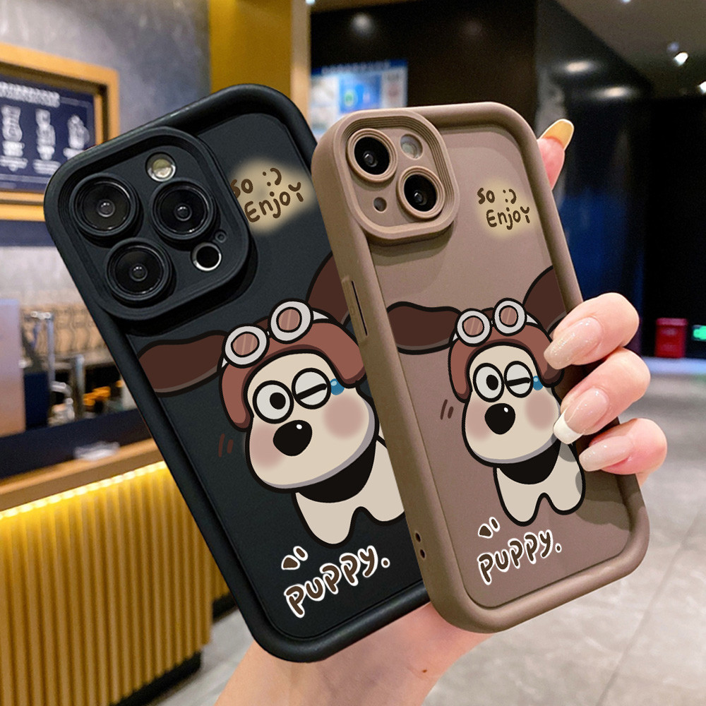 🔥INS เคส OPPO A3X A5 pro A79 A60 A15 A18 A54 A16 A38 A17 A53 A92 A57 A74 5G Puppy กันกระแทก ป้องกันกล้อง