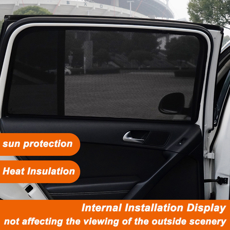 สําหรับ Mercedes Benz C Class W204 ซีดาน 2007-2014 รถบังแดด Shield ด้านหน้ากระจกกรอบผ้าม่านสุทธิด้านหลังหน้าต่าง Sun Shade &-* - รูปที่ 4