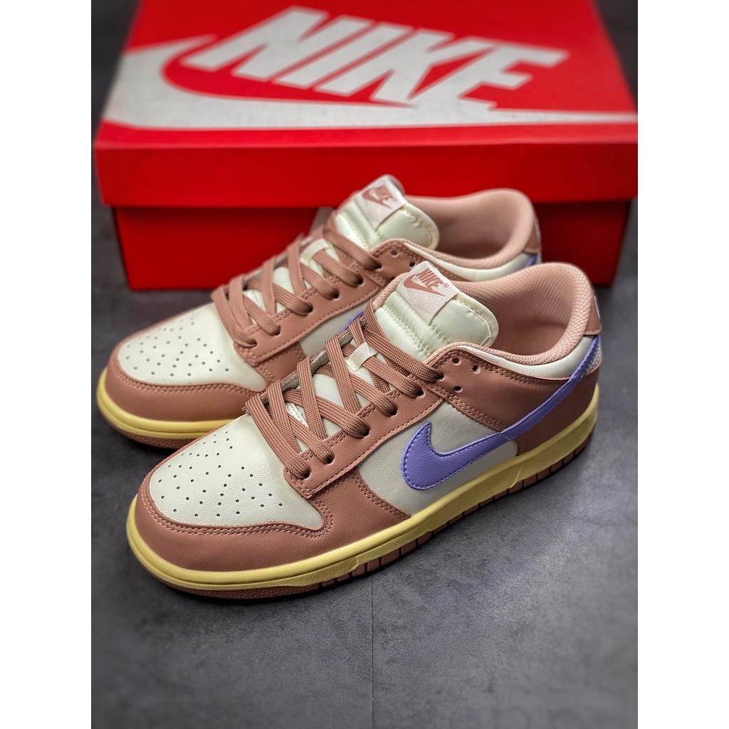 (Genuine Product) nike SB Dunk Low Pink Oxford Sneakers Breathable Thailand