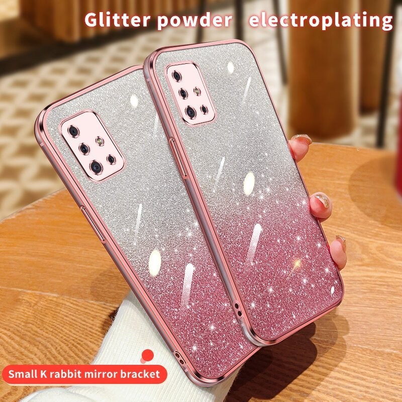 เคส VIVO V19 1933 เงา กิ้งก่า ใส เคสนิ่ม พร้อมสติกเกอร์ประกาย เคสโทรศัพท์ ชุบไฟฟ้า