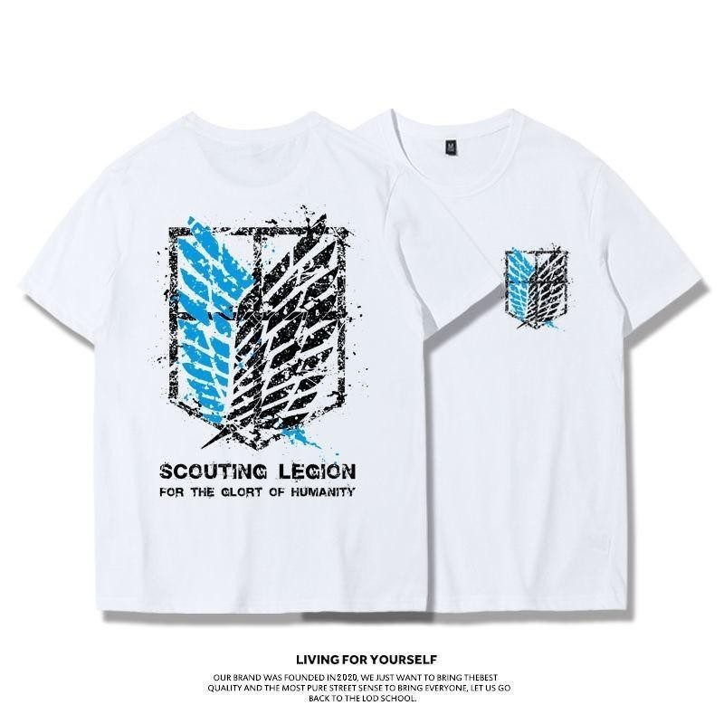 [TOYOO]attack on titanปีกแห่งเสรีภาพ，เสื้อยืดพิมพ์ลายovp รุ่นใหม่ล่าสุด ผ่าพิภพไททัน หลายสไตล์ อะนิเมะการ์ตูนรูปแบบ เสื้